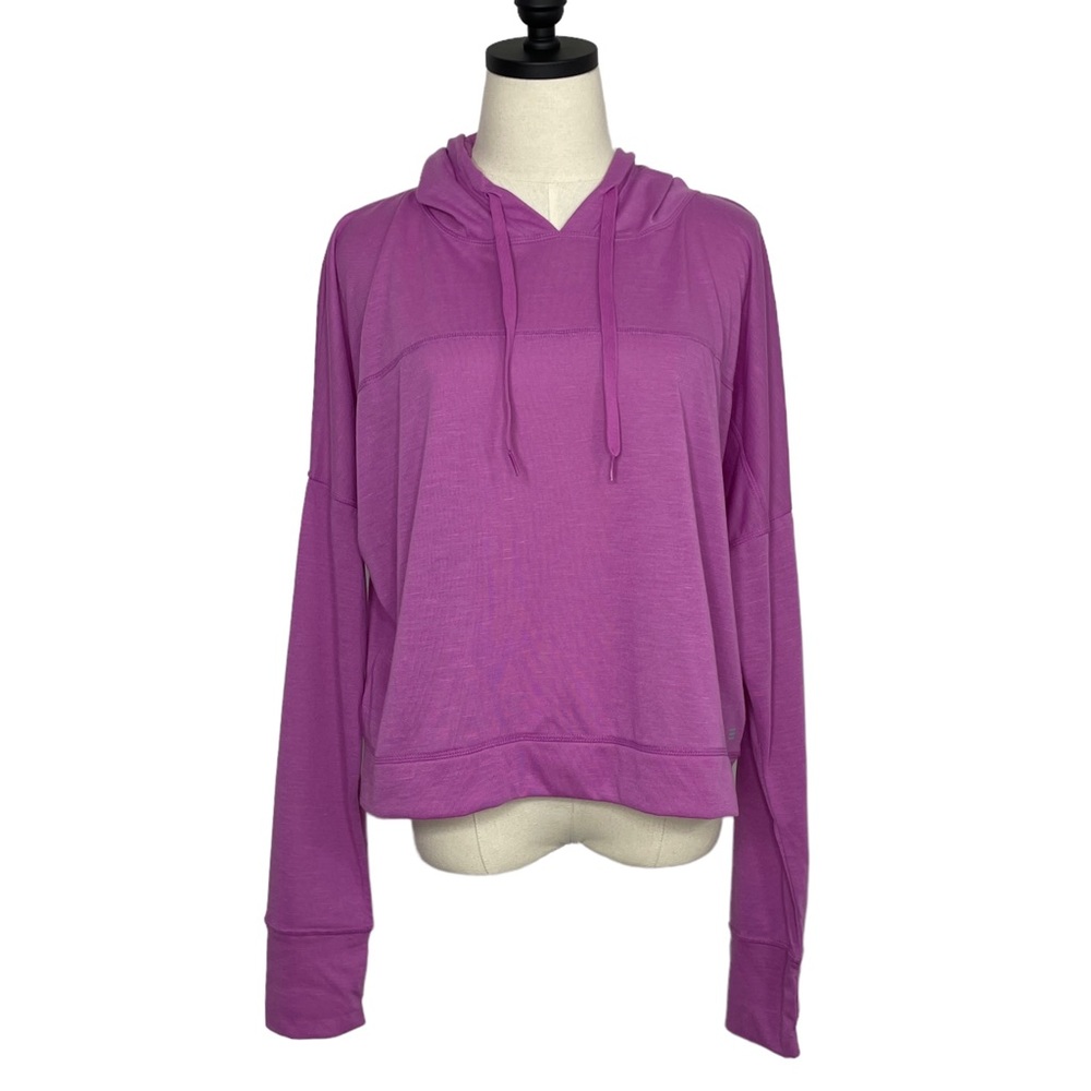 Three Sixty Six Long Sleeve Crop Top Hoodie